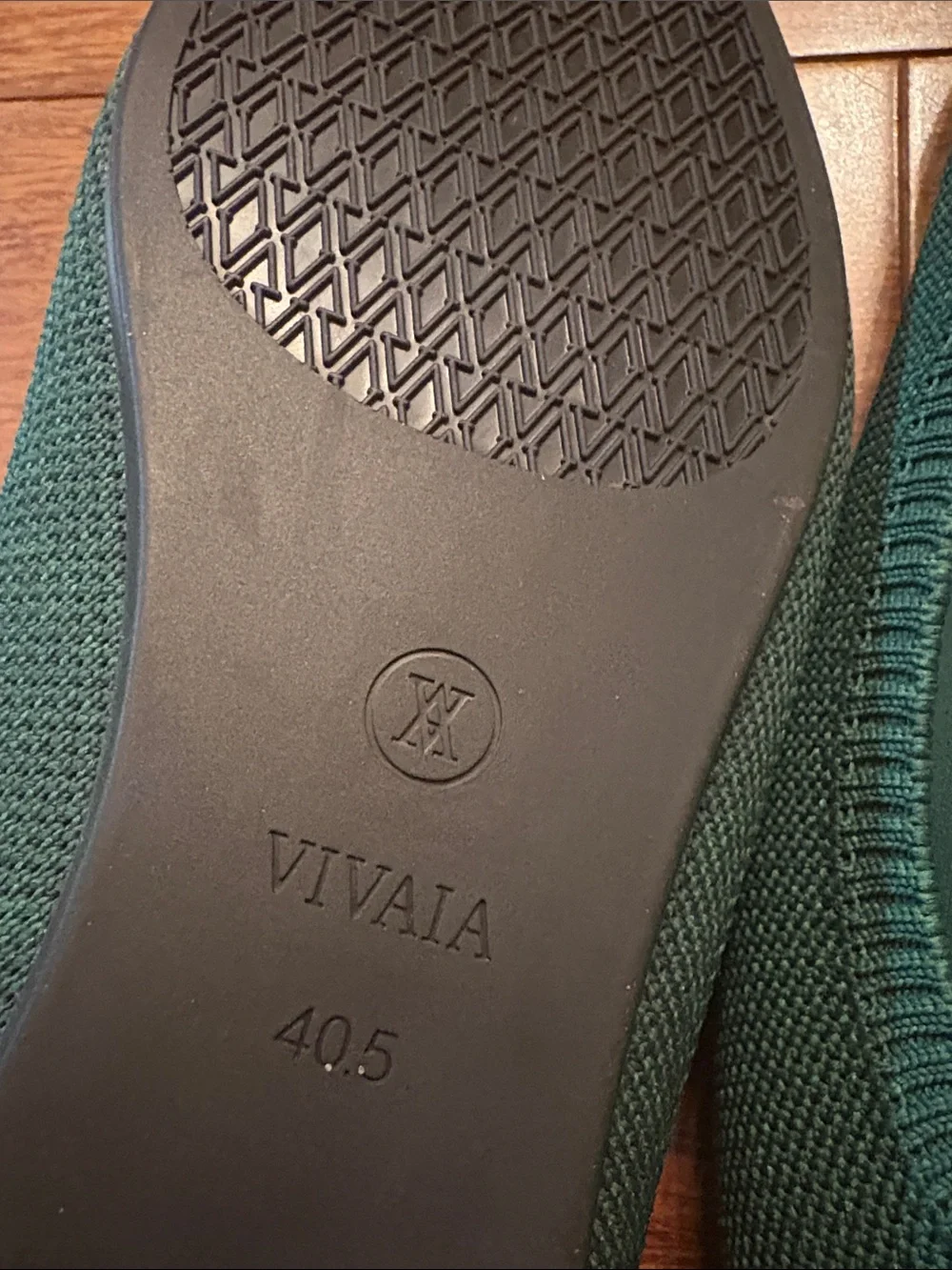 Vivaia Women's Pointed Knit Flats - Forest Green - soE 40.5 (9.5)